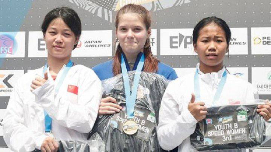 Картинка к: Скелелазка з Нікополя стала Чемпіонкою Світу у молодіжних змаганнях зі скелелазіння
